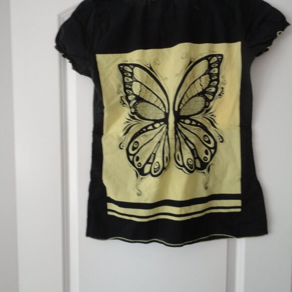 KOI scrub top/bottom/pants/black/S/butterfly motif/limited edition - Picture 7 of 16